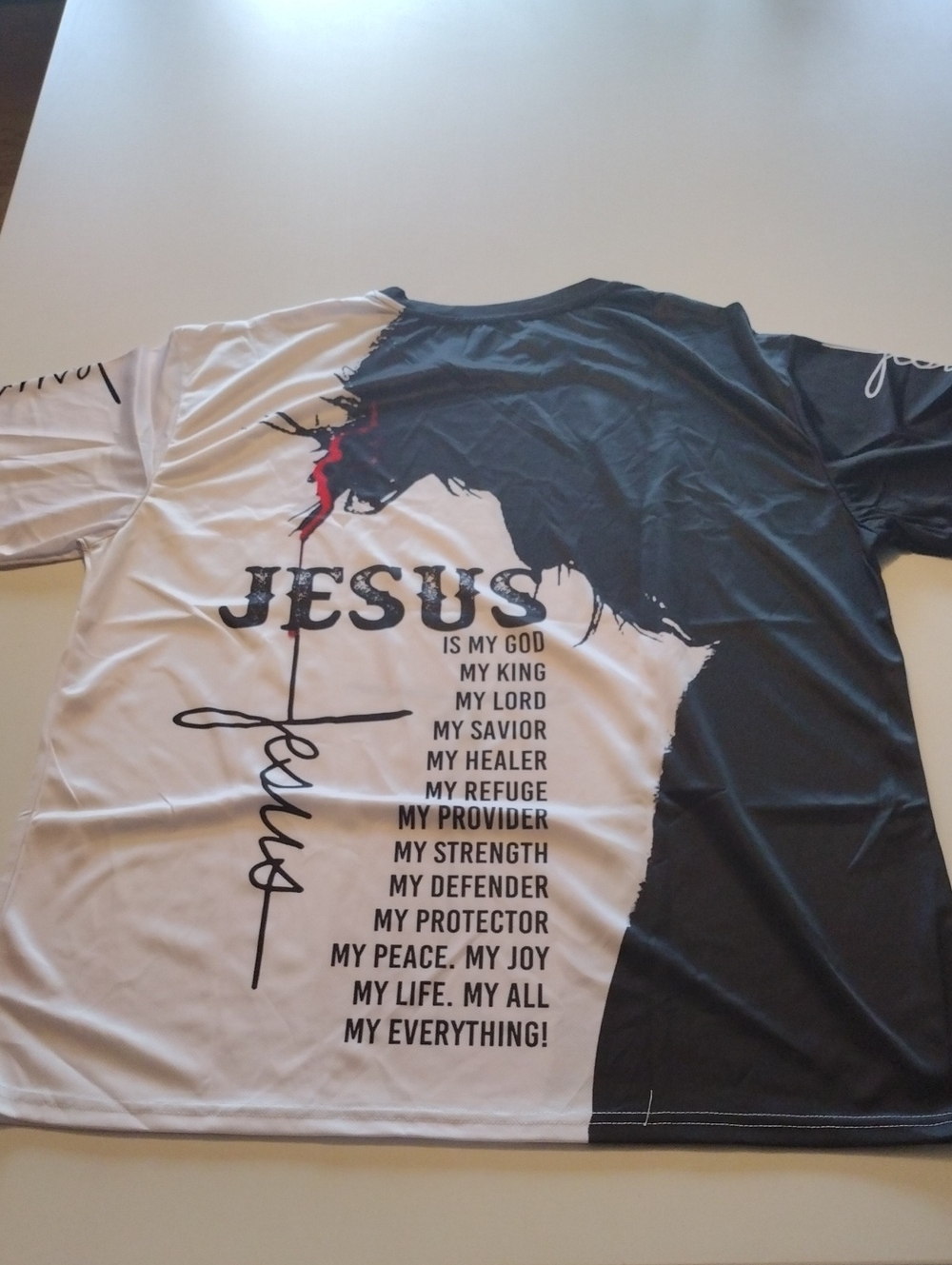 Jesus Graphic Short-Sleeve Shirt - Black & White. Men's
